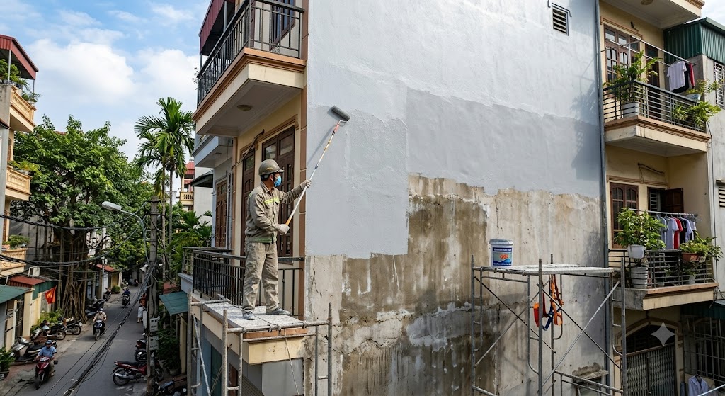 Sơn Chống Thấm Bên Ngoài Cho Tường Nhà Bền Đẹp